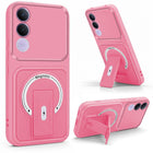 For Vivo V70 FE 5G Back Case Cover Metallic (Hybrid Armor Kickstand | MagSafe Compatible | Camera Protection Shockproof)
