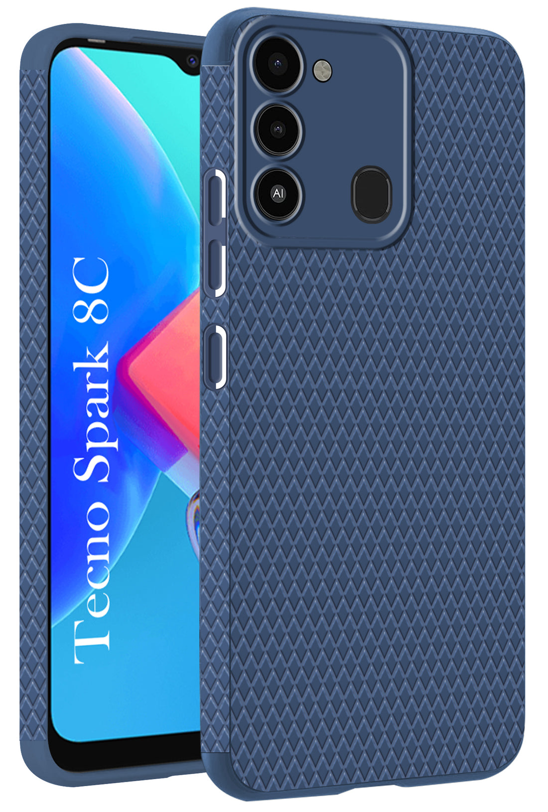 For Tecno Spark 8C Back Cover Case (Liquid Silicone | Side Grip | Camera Protection)