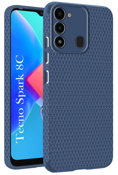 For Tecno Spark 8C Back Cover Case (Liquid Silicone | Side Grip | Camera Protection)