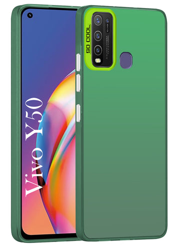 For Vivo Y50 Hard Back Cover Case (Velvet Touch | Professional Glossy Finish | Camera Protection Bump)