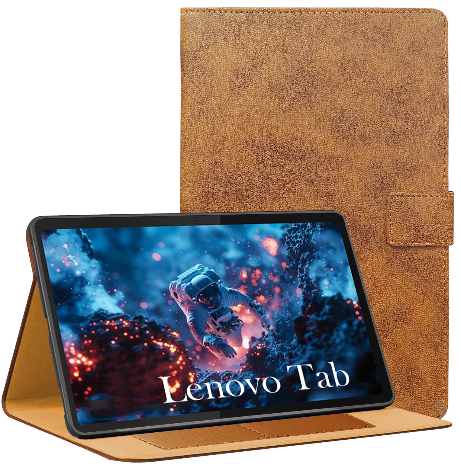 For Lenovo Tab 10.1 Inch (TB311XU) Flip Cover Folio Cover (PU Leather | Multi-Angle Smart Stand | Card Storage Slots | Silicone Back Pouch)