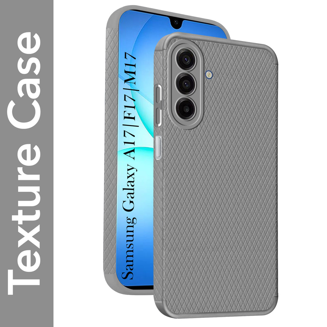 For Samsung Galaxy A17 | Samsung F17 | Samsung M17 5G Back Cover Case Liquid Silicone (Camera Protection | Side Grip Texture | Soft and Flexible)