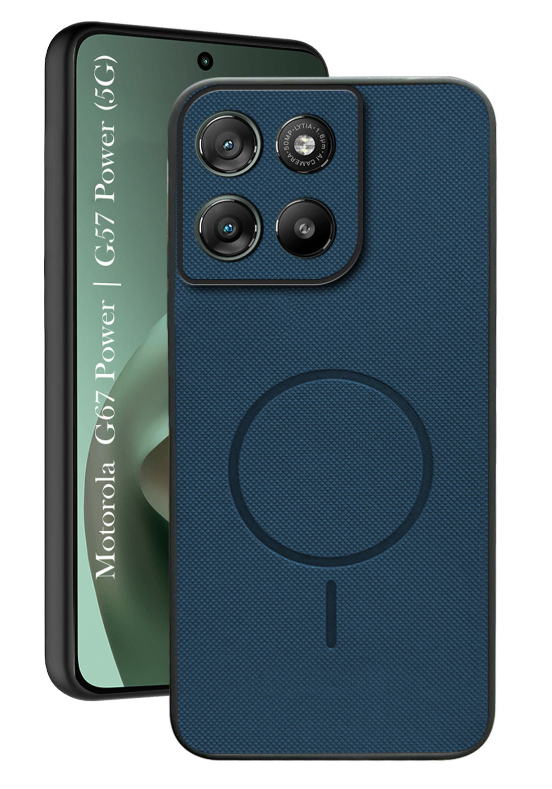 For Motorola Moto G67 Power | G57 Power Back Cover Case PU Leather (Texture Grip Design | Professional Minimalist | Camera Protection | Soft and Flexible)