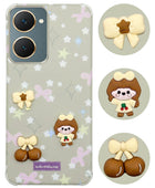 For Vivo Y18 | Y18e | Y03 | Y18i | Y18t Back Cover Case (3D Cute Cartoons | Hard Back Side Soft | Matte Premium Finish | HD Printing)