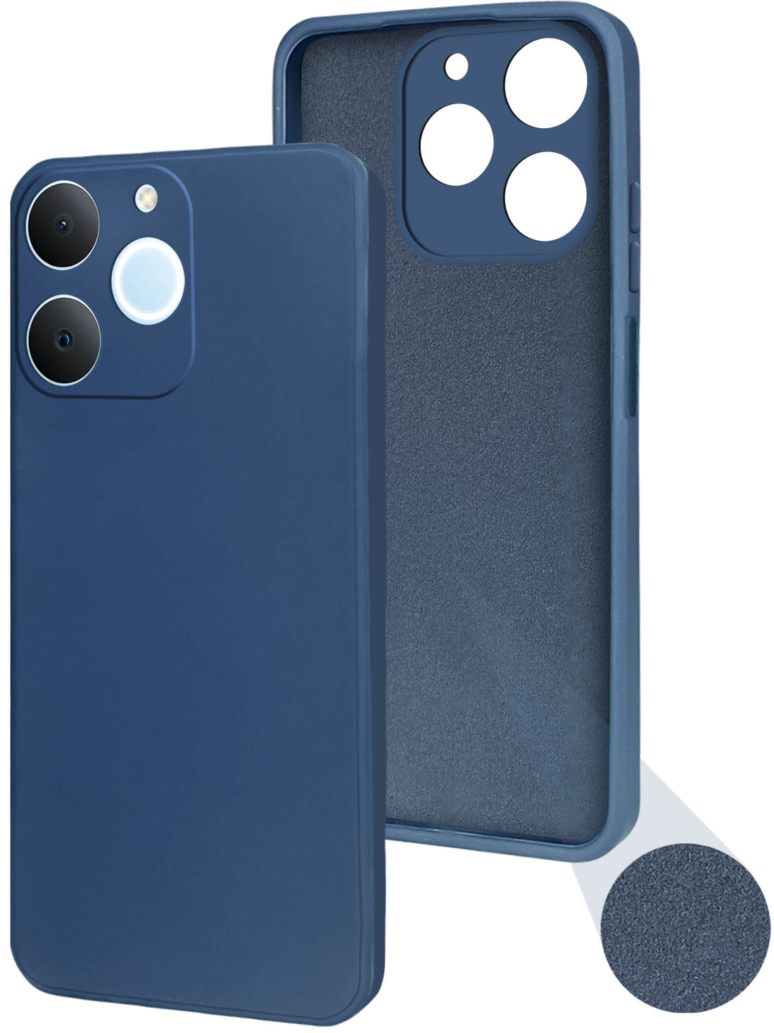 For Realme C71 Back Cover Case (Matte Finish Silicone with Inside Fiber cloth)