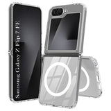 For Samsung Galaxy Z Flip 6 5G | Samsung Galaxy Z Flip 7 FE Back Cover Case Lifetime Anti-Yellow Clear (Magnetic Charging Support | Sleek Hard Crystal | Shockproof and Camera Protection)