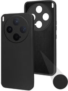 For Vivo X300 5G Back Cover Case (Matte Finish Silicone with Inside Fiber cloth)