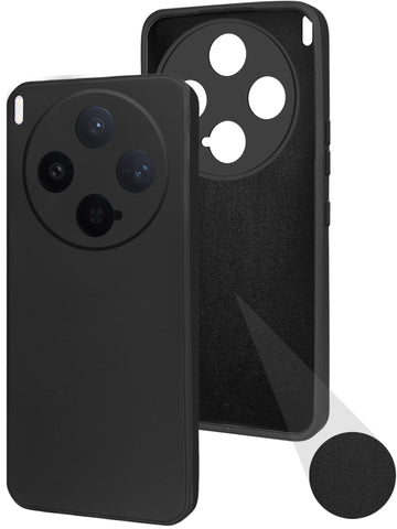 For Vivo X300 5G Back Cover Case (Matte Finish Silicone with Inside Fiber cloth)