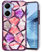 For Vivo V29e 5G Back Cover Case ( Dual Design Glitter Sparkle and Detachable Diamond Print Case | Soft and Flexible)