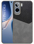 For Vivo T5 Pro 5G Back Cover Case (Dual PU Leather Stitch | Professional Minimalist | Soft and Flexible)