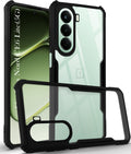 For OnePlus Nord CE 6 Lite Back Cover Case Hybrid (Shockproof with Polycarbonate Clear Panel | Professional Black)