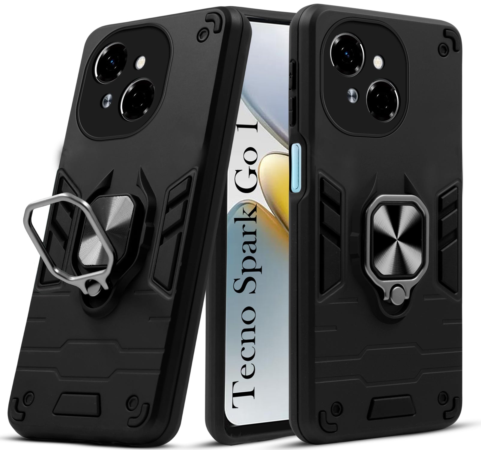 For Tecno Spark Go 1 Back Cover Case (Shockproof Polycarbonate Dual Layer Hybrid Armor)