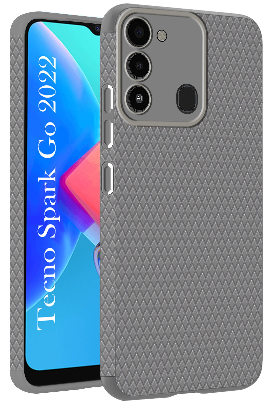For Tecno Spark Go 2022 Back Cover Case (Liquid Silicone | Side Grip | Camera Protection)