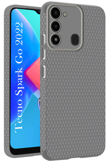 For Tecno Spark Go 2022 Back Cover Case (Liquid Silicone | Side Grip | Camera Protection)