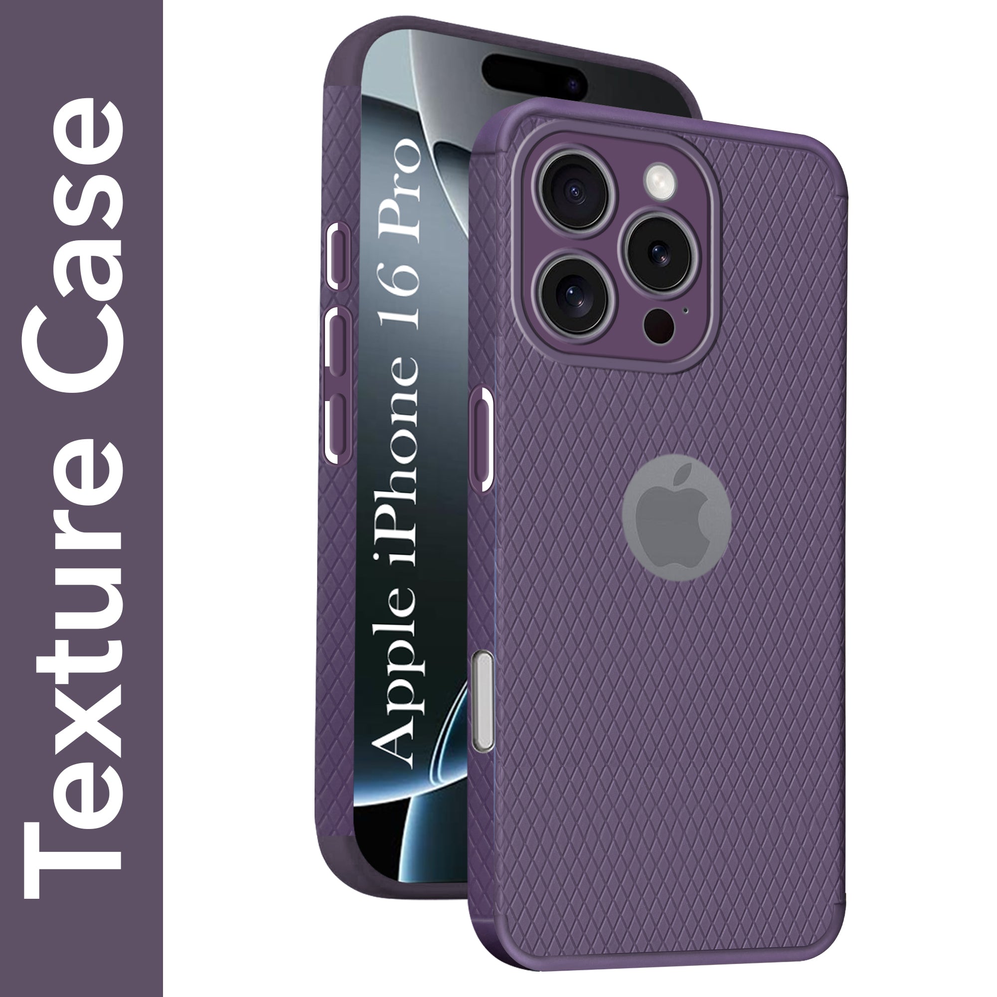 For Apple iPhone 16 Pro Back Cover Case (Liquid Silicone | Side Grip | Camera Protection)