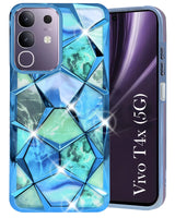 For Vivo T4x | Vivo Y31 Pro For Back Cover Case (Dual Design Glitter Sparkle and Detachable Diamond Print Case | Soft and Flexible)