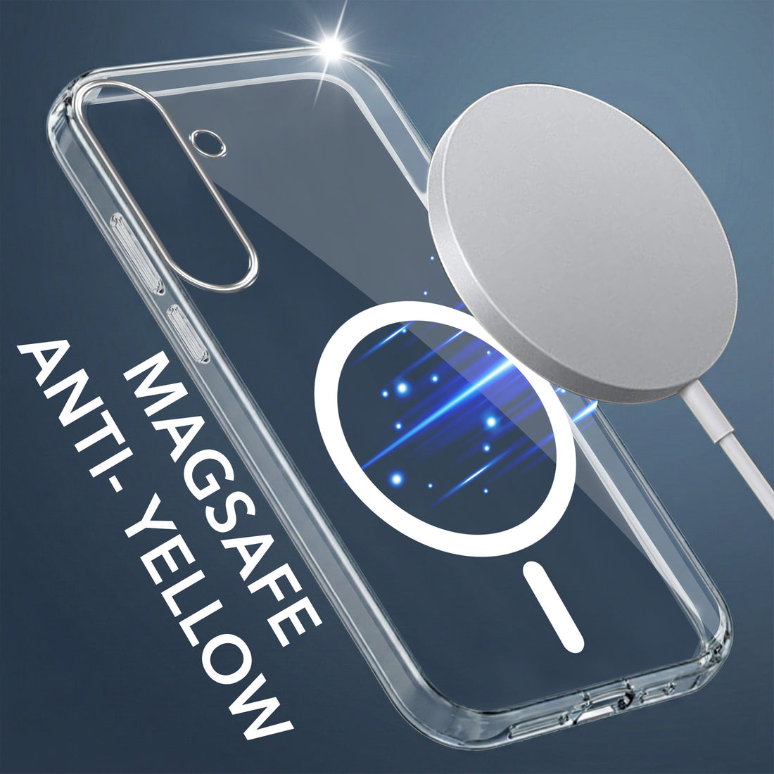 For Samsung Galaxy S25 FE Back Cover Case Lifetime Anti-Yellow MagSafe Compatible Clear (Sleek Hard Crystal | Shockproof and Camera Protection)