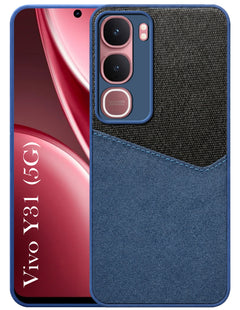 For Vivo Y31 5G Back Cover Case (Dual PU Leather Stitch | Professional Minimalist | Soft and Flexible)