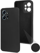 For Xiaomi Redmi Note 12 4G Back Cover Case ( Matte Finish Silicone with Inside Fiber cloth)