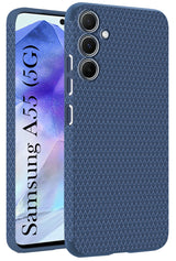 For Samsung Galaxy A55 5G Back Cover Case (Liquid Silicone | Side Grip | Camera Protection)