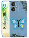 For Redmi 13C 5G Back Cover Case (Soft Butterfly Embroidery | Women Teen Girls | Camera Protection| Matte Silicone)