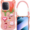 For Poco C85 5G Back Case Cover Strap (3D Embossed Figures | Strap Holder | 360* Soft Cushion with Camera Bump)
