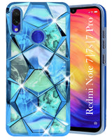 For Redmi Note 7 | Note 7S | Note 7 Pro Back Cover Case (Dual Design Glitter Sparkle and Detachable Diamond Print Case | Soft and Flexible)