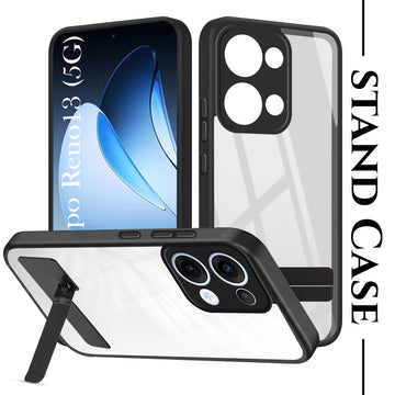 For Oppo Reno13 5G | Oppo Reno 13 5G Back Cover Case (Built-in Stand | Lifetime Anti Yellow | Kickstand Shockproof | Camera Protection | MagSafe Compatible)