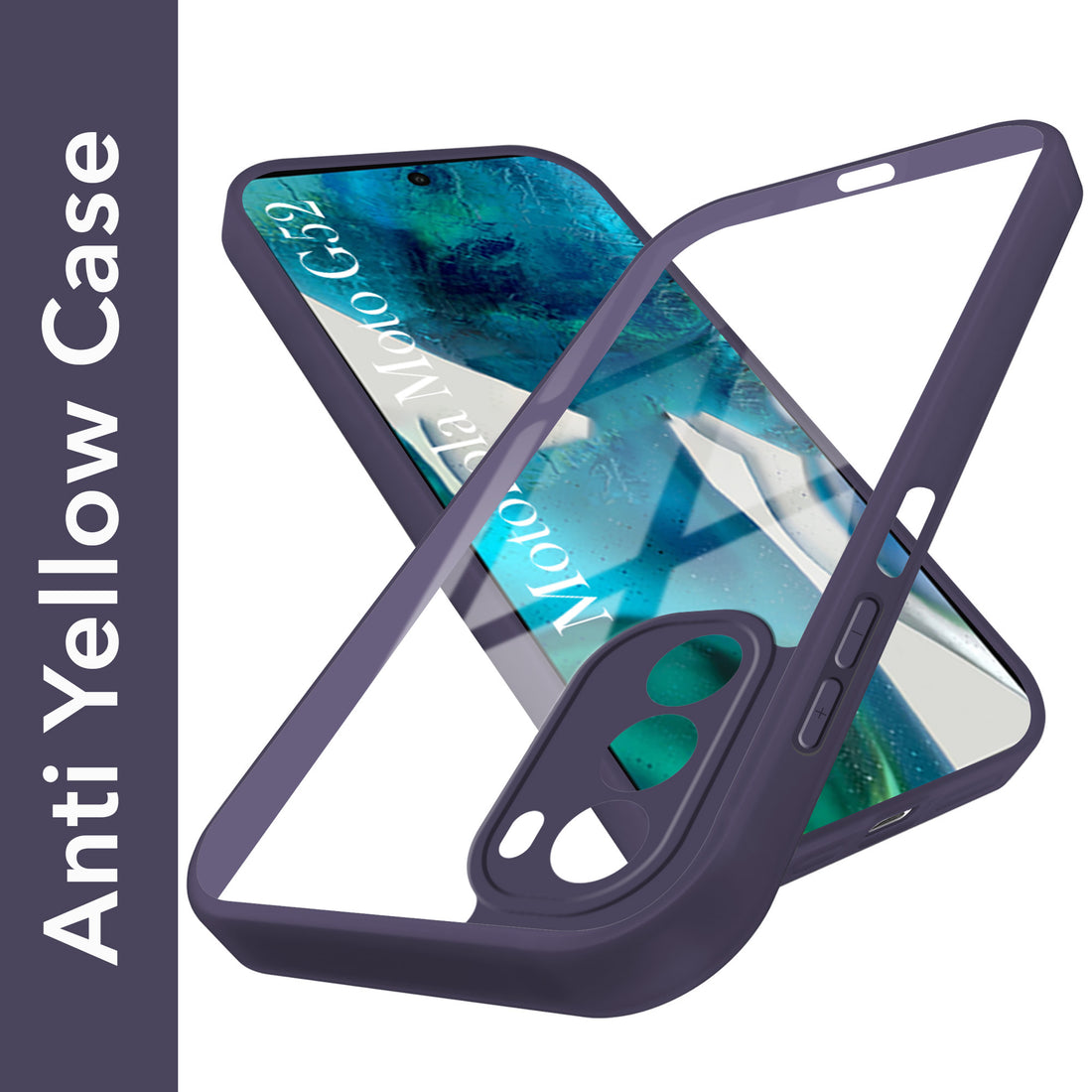 For Motorola Moto G52 5G Back Cover Case Ultra-Hybrid (Lifetime Anti Yellow | Anti Scratch | Crystal Clear Shockproof)