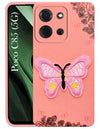 For Poco C85 5G Back Cover Case (Soft ButterFly Embroidery | Women Teen Girls | Camera Protection| Matte Silicone)