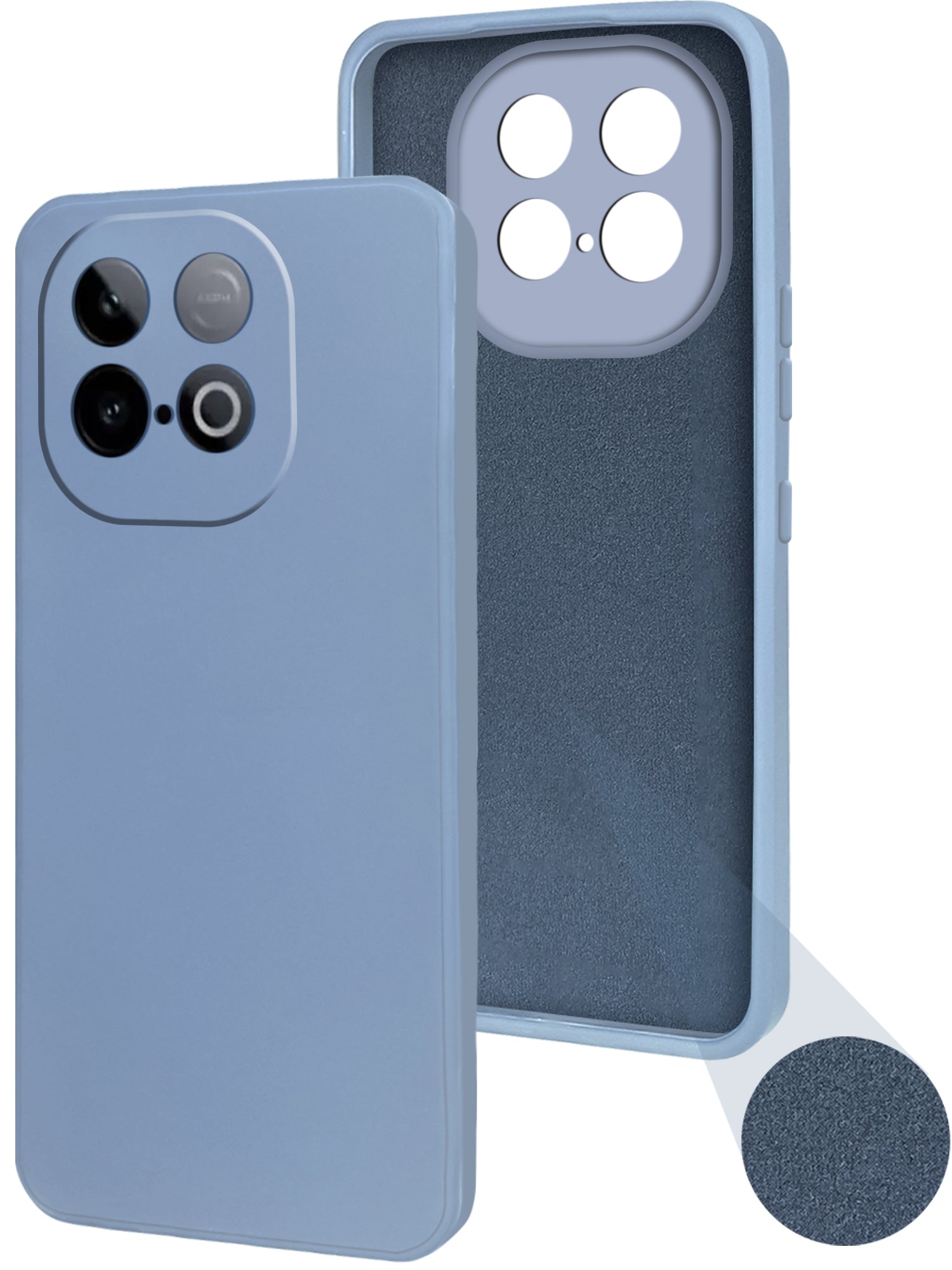 For Vivo iQOO Neo 10 Back Cover Case (Matte Finish Silicone with Inside Fiber Cloth)