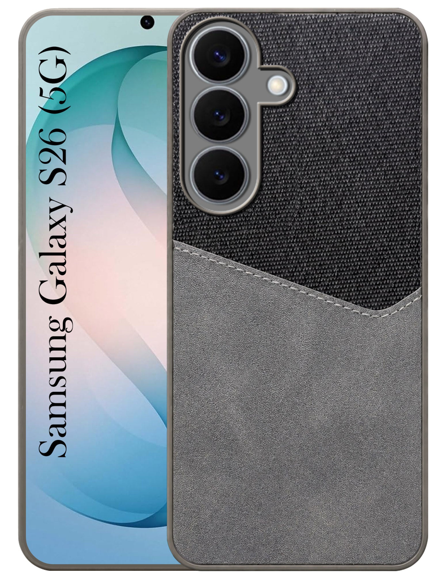 For Samsung Galaxy S26 5G Back Cover Case (Dual PU Leather Stitch | Professional Minimalist | Soft and Flexible)