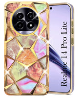 For Realme 14 Pro Lite Back Cover Case (Dual Design Glitter Sparkle and Detachable Diamond Print Case | Soft and Flexible)