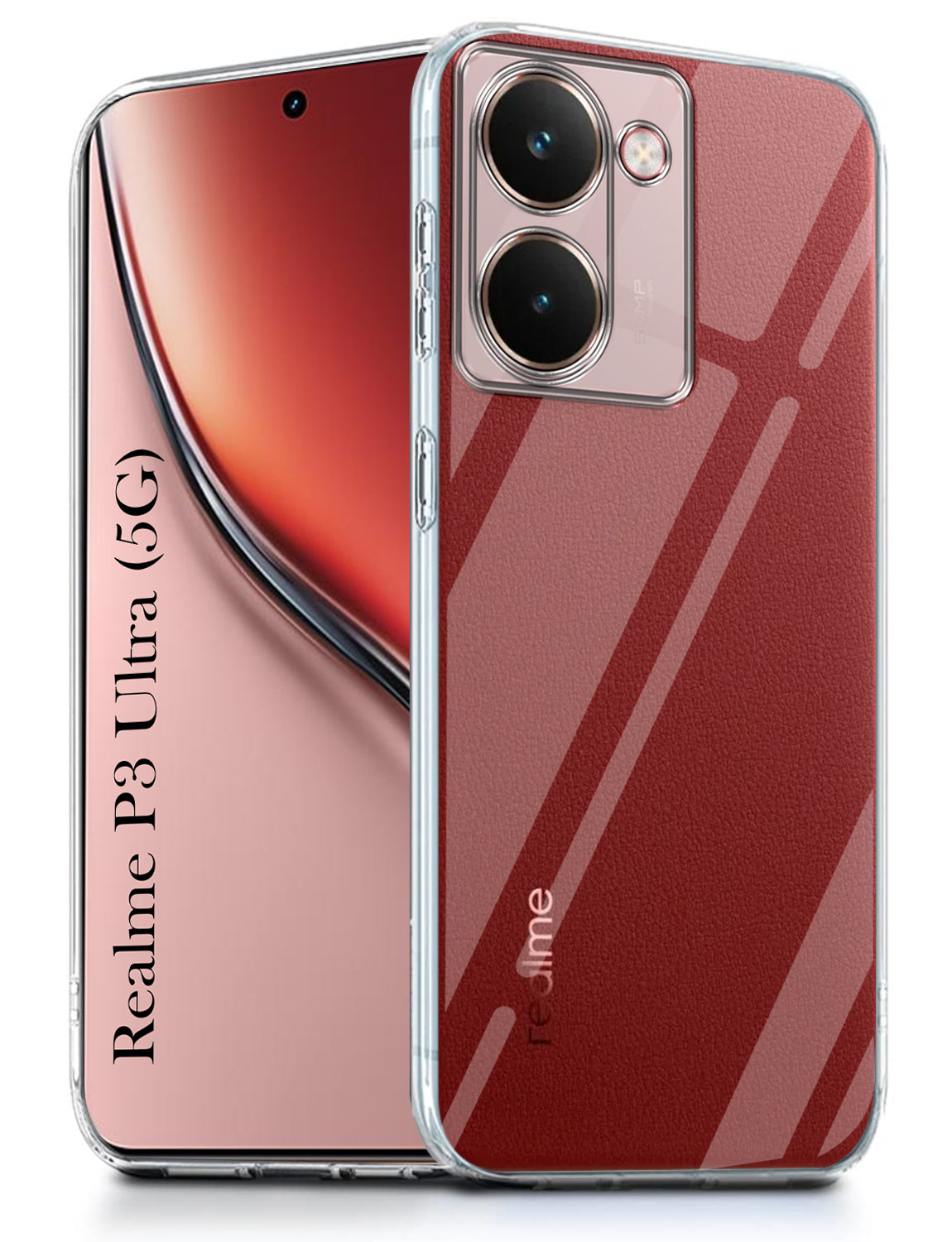 For Realme P3 Ultra  Back Cover ( Silicone Clear Shockproof Case with Camera Protection | Soft and Flexible | Transparent)