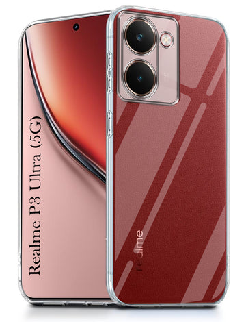 For Realme P3 Ultra  Back Cover ( Silicone Clear Shockproof Case with Camera Protection | Soft and Flexible | Transparent)