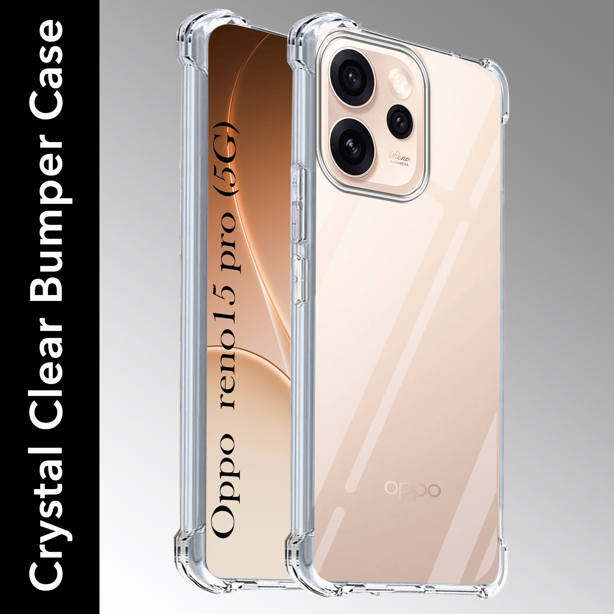 For Oppo Reno15 Pro 5G | Oppo Reno 15 Pro 5G Back Cover Shockproof Crystal-Clear (Drop & Camera Protection | Hard Polycarbonate)
