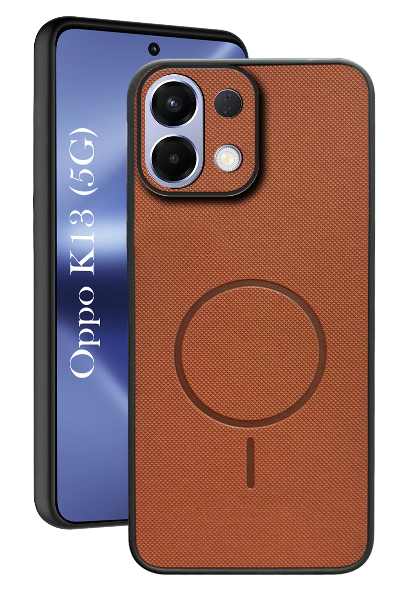 For Oppo K13 Back Cover Case PU Leather (Texture Grip Design | Professional Minimalist | Camera Protection | Soft and Flexible)