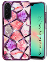 For Samsung Galaxy A26 5G Back Cover Case ( Dual Design Glitter Sparkle and Detachable Diamond Print Case | Soft and Flexible)