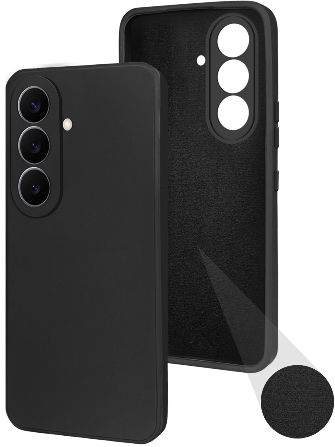 For Samsung Galaxy S26 5G Back Cover Case (Matte Finish Silicone with Inside Fiber cloth)