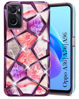 For Oppo A76 | A36 | A96 Back Cover Case (Dual Design Glitter Sparkle and Detachable Diamond Print Case | Soft and Flexible)