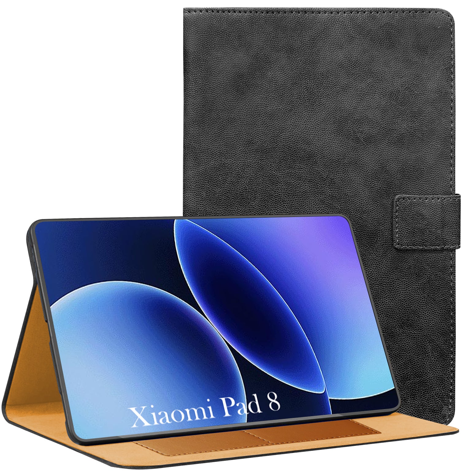 For Xiaomi Pad 8 11.2 Inch Flip Cover Folio Cover (PU Matte Leather | Multi-Angle Smart Stand | Card Storage Slots | Silicone Back Pouch)