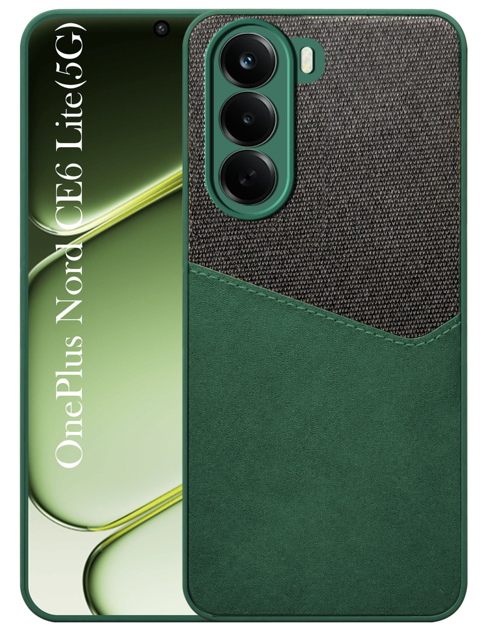 For OnePlus Nord CE 6 Lite Back Cover Case (Dual PU Leather Stitch | Professional Minimalist | Soft and Flexible)