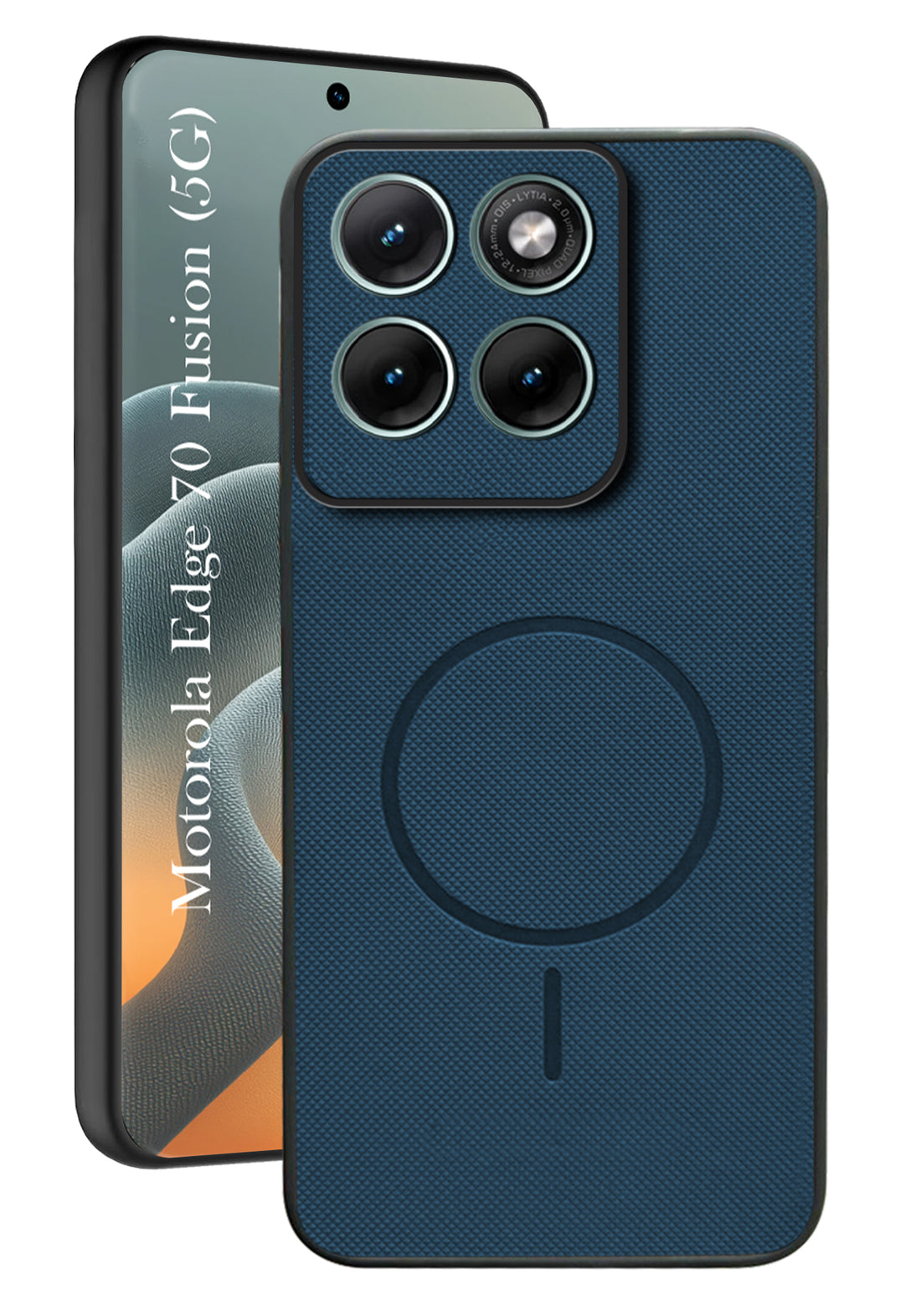 For Motorola Moto Edge 70 Fusion Back Cover Case PU Leather (Texture Grip Design | Professional Minimalist | Camera Protection | Soft and Flexible)