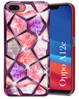 For Oppo A12e Back Cover Case (Dual Design Glitter Sparkle and Detachable Diamond Print Case | Soft and Flexible)