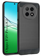 For Oppo F29 Pro  Back Cover Case ( Hybrid Armor Case | Carbon Fiber Shockproof | Soft and Flexible | Black )