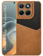 For Motorola Moto Edge 70 Fusion Back Cover Case (Dual PU Leather Stitch | Professional Minimalist | Soft and Flexible)
