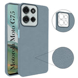 For Motorola Moto G75 Back Cover Case (Glass Like Camera Protection | Leather Feel | Minimalist Professional Grip)
