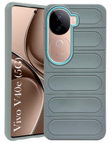 For Vivo V40e Back Cover Case (Matte Liquid Silicone| Camera Protection Ring | Professional Wave Design | Shockproof Anti Slip Grip )