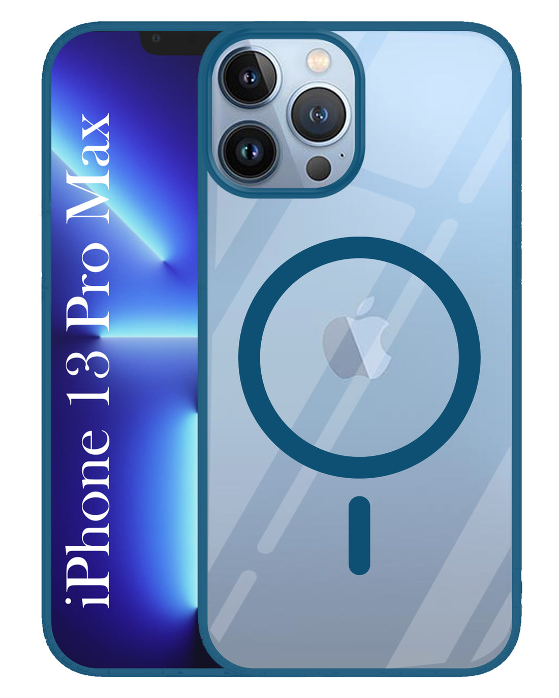 For Apple iPhone 13 Pro Max  Back Cover Case (MagSafe Compatible Wireless Charging | Hybrid Camera Bump Protection | Shockproof Polycarbonate Material)