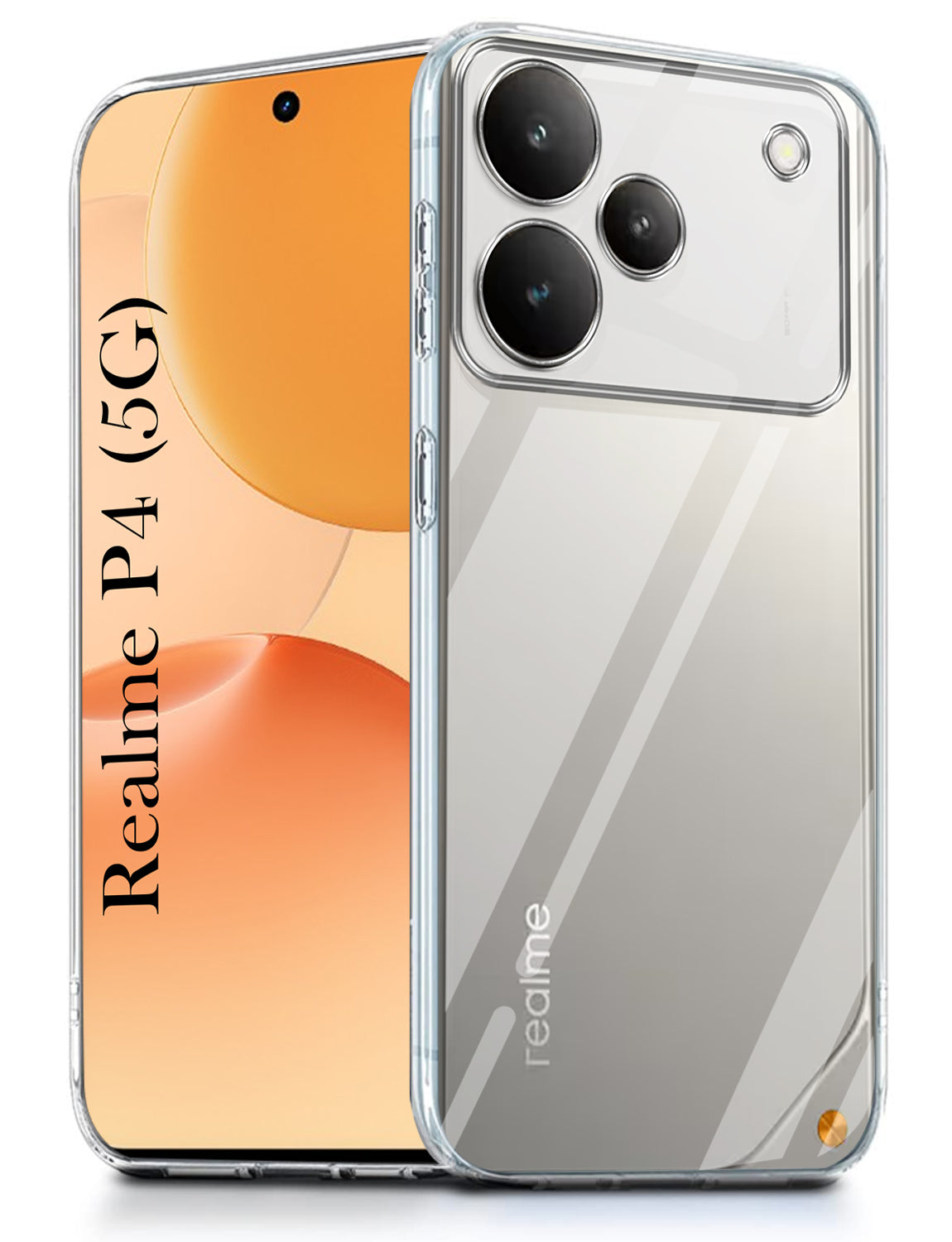 For Realme P4 Back Cover Case (Clear Shockproof Case with Camera Protection | Soft and Flexible | Transparent)